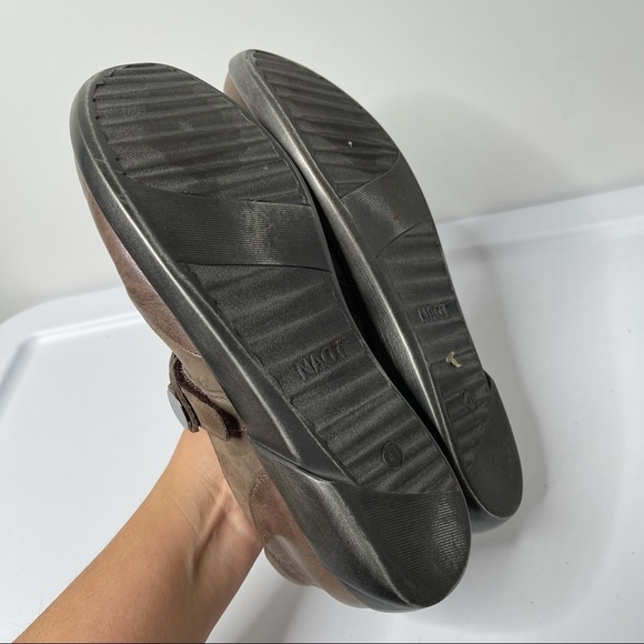 Naot Women's Size 10 Mary Jane Comfort Flat Shoe Iridescent Brown‎ Hook and Loop - Picture 5 of 6